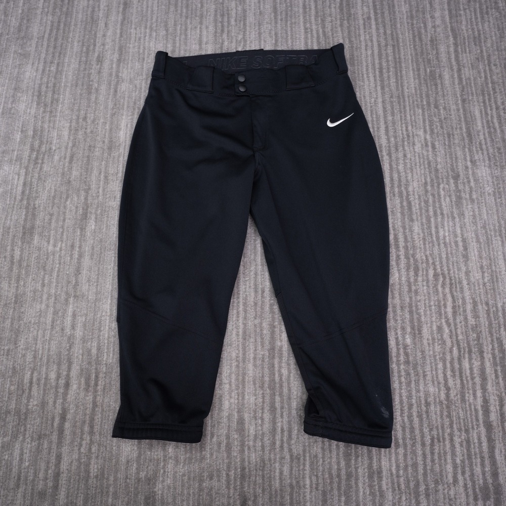 Nike Softball Pants Womens Medium Black Good Athletic Team Sports Knickers